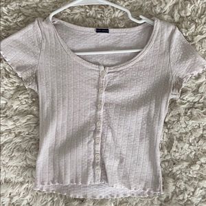brandy tee, soft, button up